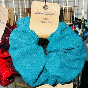 Whimsy Creations Teal Hair Scrunchie